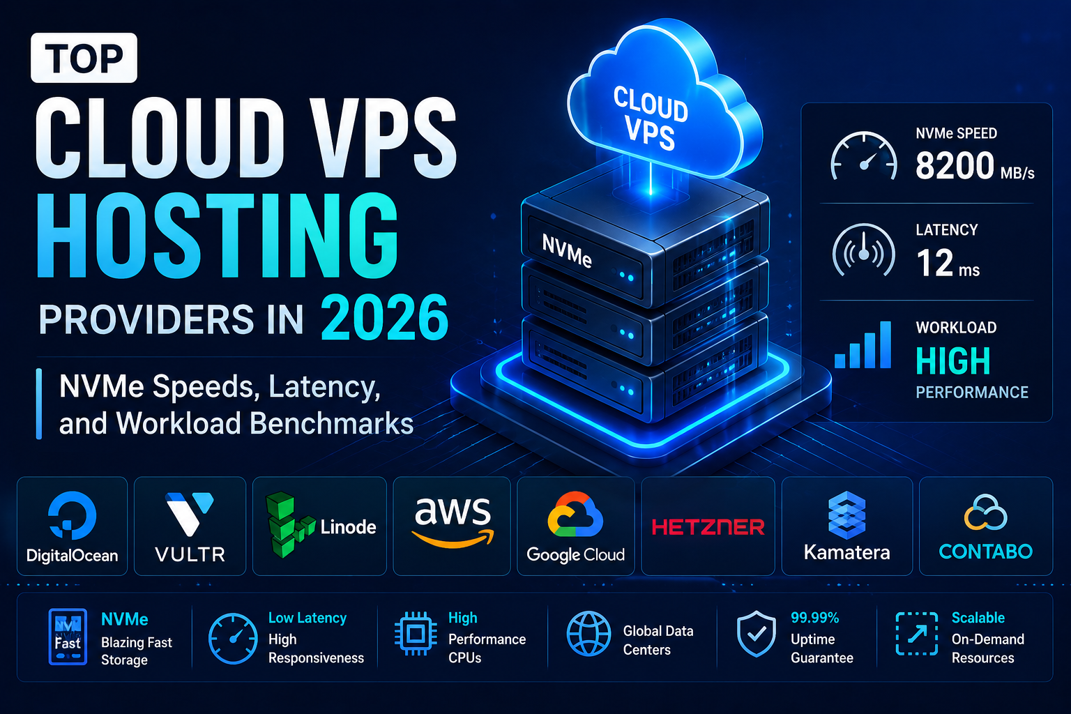 Top Cloud VPS Hosting Providers in 2026: NVMe Speeds, Latency, and Workload Benchmarks